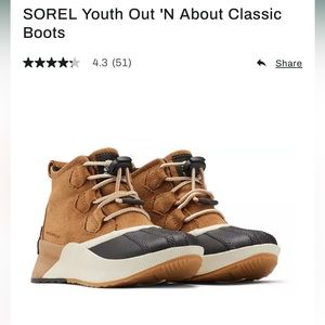 Sorel Out N About snow boots boys sz 2